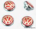 Set of dashboard-buttons chromed with red logo