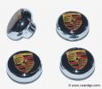 Set of dashboard-buttons chromed with Porsche logo Set of dashboard-buttons chromed with Porsche logo